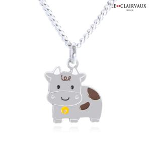 르클레보 아기송아지 미아방지 실버목걸이