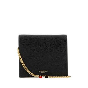 톰브라운 여성 블랙 레더 체인 지갑 FAW103A00198 001