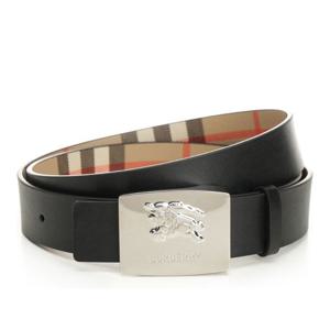 버버리 체크 가죽 스퀘어 버클 리버시블 벨트 8112217 A1189