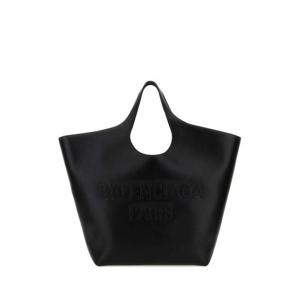 발렌시아가 여성 블랙 라지 레더 쇼퍼백 7469772AAID 1000