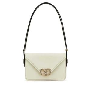 발렌티노 가라바니 여성 아이보리 VLOGO 레더 플랩 숄더백 3W2B0M59IAI 098
