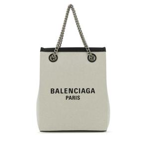 발렌시아가 여성 아이보리 캔버스 핸들 크로스백 7613032AAOK 9260