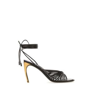 살바토레 페라가모 여성 브라운 Dark 레더 힐 샌들 01I1347730861C TESTADIMORO