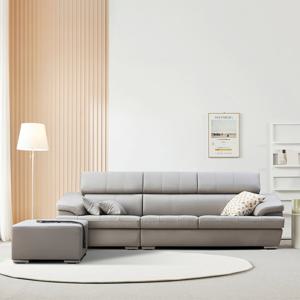 동서가구 아베크 헤드레스트 천연 소가죽 4인소파+스툴 DF916006