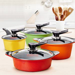 키친아트 NEW 세라믹냄비4종세트_스탠드형+실리콘3종세트