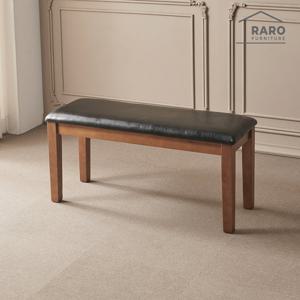 라로퍼니처 빈츠 고무나무 원목 방석 2인용 벤치 식탁 의자 2인 밴치