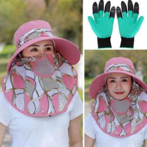 여름 햇빛 농사용  일 모자 농사장갑 세트