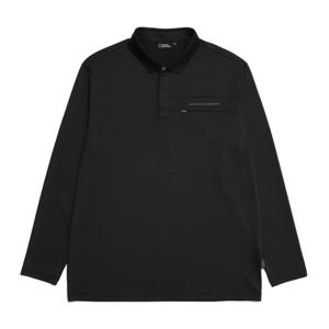내셔널지오그래픽 N231MTS230 G라인 긴팔 폴로 티셔츠 BLACK