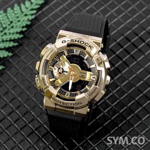 지샥 GM-110G-1A9 빅페이스 아나디지 흑금 메탈 커버 남자 우레