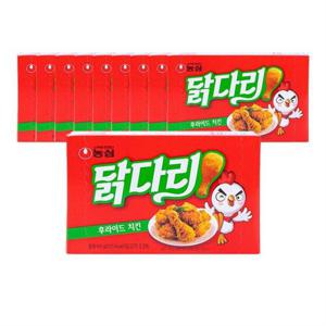 농심 닭다리 후라이드 치킨맛 66g 10개