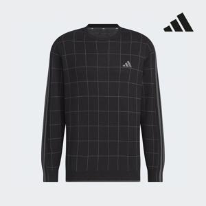 아디다스골프 24FW 남성 3ST 크루 긴팔 스웨터 블랙 IM6424