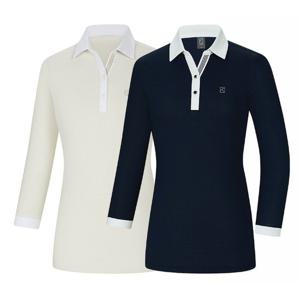 콜핑  LD27사은품) 여성 봄 7부 카라 티셔츠 래비티 (KVT4368W)