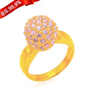 순금 반지 11.25g 24K [큐빅 볼]