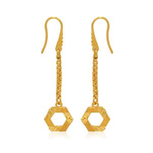 순금 귀걸이 3.75g [벌집콤비 드롭]