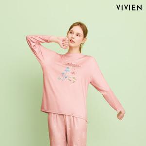 비비안스타킹 홈 웨어 머쉬룸 피치기모 실내복 상의 (LP3065)