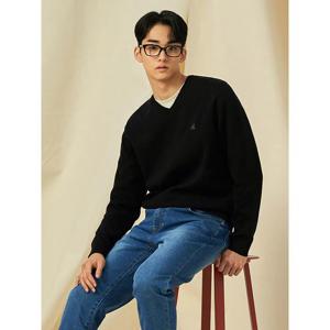 [신상40%OFF][빈폴멘] 코튼 베럴비 V넥 니트 블랙 (BC5151C025)