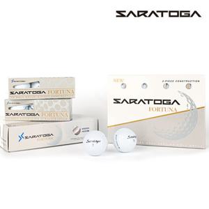 [2더즌1세트] 사라토가 FORTUNA 고반발 화이트 2-PIECE 골프볼 2