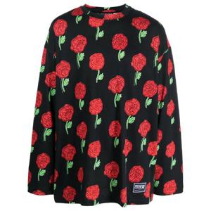 25 FW 베르사체진스꾸뛰르 인터락 로즈 프린트 오버사이즈 티셔츠 74GAH603JS166 TP433397362