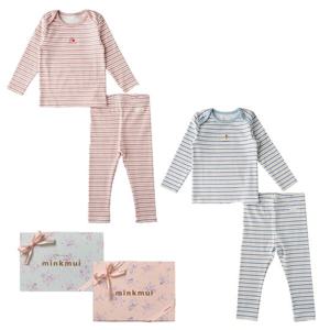 M밍크뮤D (쌍둥이선물)25FW 스트라이프슬림내의 (2벌세트) (35A706800102)