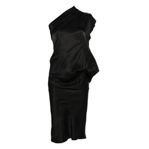 25 FW 릭오웬스 드레이프 원숄더 미디 드레스 RP02E4543HSCH TP440897105