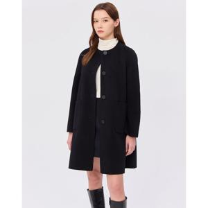 질스튜어트 뉴욕 여성 24FW 스테디셀러 블랙 포켓배색 울캐시미어혼방 코트 WJCO4D760BK