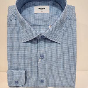 [레노마셔츠]써커투톤미니체크스판슬림핏  ROSSL0983_DG