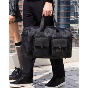 닥스 골프 25FW INHERITANCE 블랙 스모그 패턴 보스턴백 DGGF5F852BK