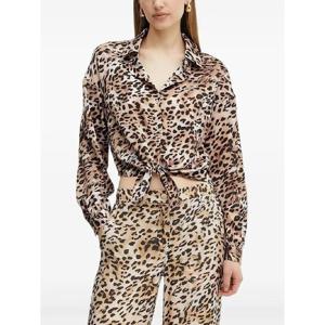 25 FW 게스 레오파드 프린트 타이 프런트 블라우스 W5GH0IWH9C2 TP441853231