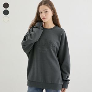 [게스(진)]남여공용 오버핏 아플리케 맨투맨 MP3K9442