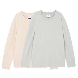 [지이크][F/W시즌] 그레이 아이보리 슬럽 라인 티셔츠 2종 (PFIBH8009)