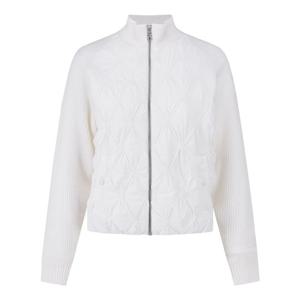 [세인트앤드류스]여성 링클 퀼팅 와플 조직 믹스 집업 가디건 (821D4SD406WH)