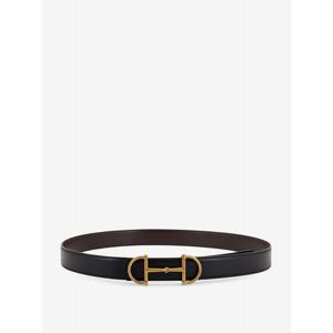 [GUCCI] 라프리마 남성 벨트 앤 Braces 레더 위드 메탈 Horsebit 847273 AAFRD1087 BLACK/COCOA /12