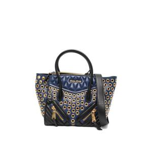 25 FW 미우미우 패널 퀼팅 아일렛 디테일 토트 백 RN10322A9HF017C TP443864731