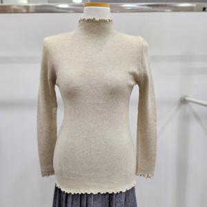 [밸리걸]물결 슬림 반목 골지 니트티822760