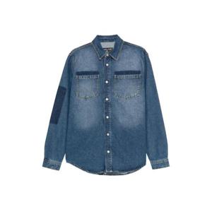 25 FW 아이스버그 로고 패치 데님 셔츠 251JP0G091P611 TP444306275