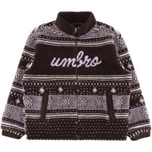 엄브로 노르딕 패턴 플리스 스탠넥 자켓 UQ323CFJ92BRW