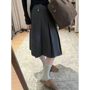 [예쎄](예쎄) A라인 플리츠 미디 니트 스커트(S5WSK007A)