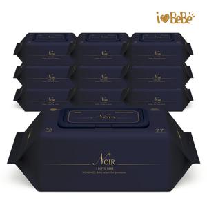 아이러브베베 누아르 75g 77매 10팩 캡형 아기물티슈