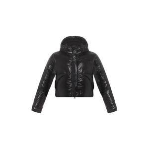 The North Face노스페이스 화이트 라벨 글로시 엘버런 RDS 다운 자켓 블랙 NJ1DQ81J