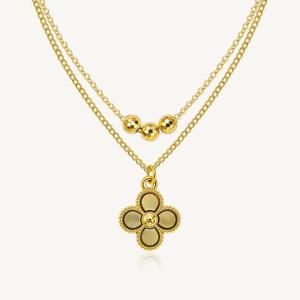 수앤진골드 채움 크로버 볼 체인 목걸이 24K 순금 7.5g