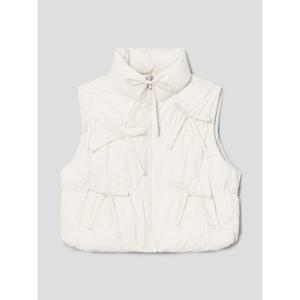 (356138CC10) [에잇세컨즈] 리본 디테일 패딩 베스트  아이보리