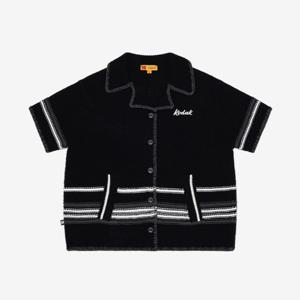 코닥 니트 반팔 오버 셔츠 B1 K5223LKT42 BLK IVR