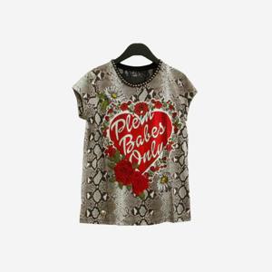 필립플레인 여성 반팔 티셔츠 그레이 WTK0597 PJY002N 10 (G-2)