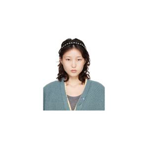 26 SS 토가풀라 여성 블랙 가죽 헤어밴드 261492F018004