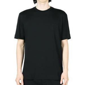 에르메네질도제냐 남성 자수 로고 반팔(블랙) UF360A9 F765 K09