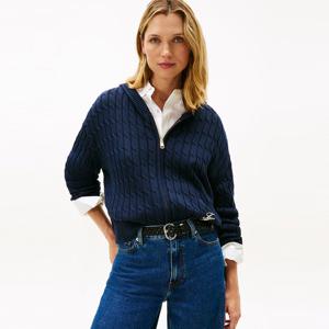 [공식][타미힐피거] 코튼 케이블 후드 집업 가디건 (T22G0KCD031WT1C1G)