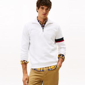 [공식][타미힐피거] 플리스 스웨트 하프 집업 (T12F7TPO660MT1YBR)