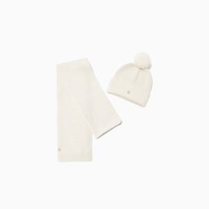 [공식][타미힐피거] 루렉스 폼폼 비니&머플러 (T22F9AHT090WT1YA8)