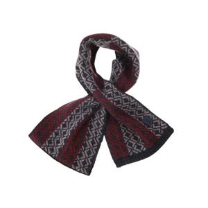 [레노마(셔츠)]밴브루  캐시미어100 변형패턴 분할사각 양면 쁘띠머플러 BPFTM1004RD