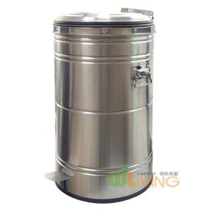 페달형 스텐휴지통(350x690/65리터) 스텐내통없음 WL-1861 쓰레기통 업소용 페달형쓰레기통 휴지통 재떨이 뱅뱅이 뚜껑 야외쓰레기통